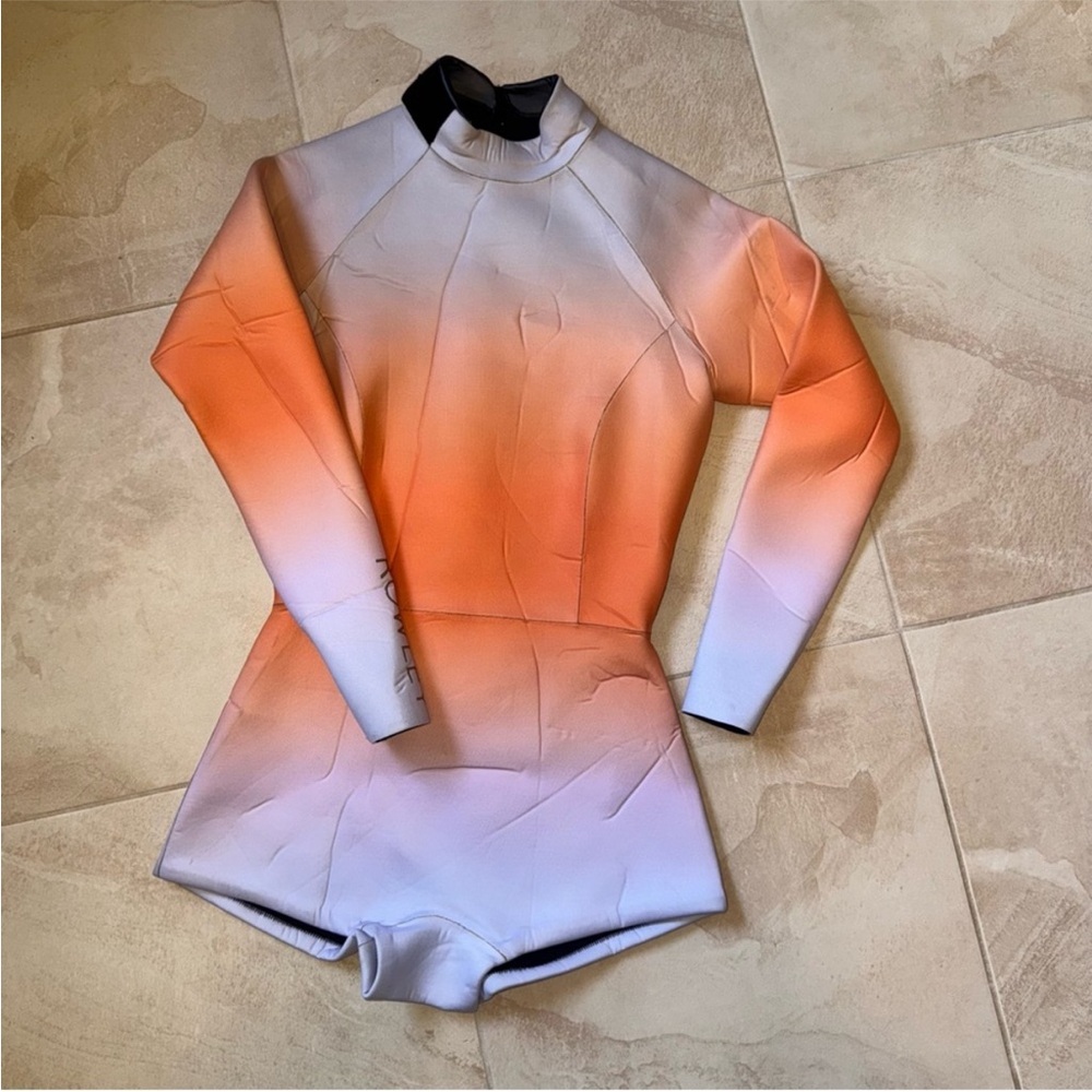 Cynthia Rowley Orange Ombré Neoprene Wetsuit Springsuit Large